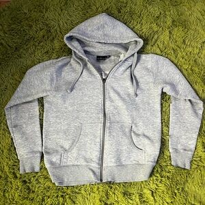 Men's Gray Zip-Up Sweater